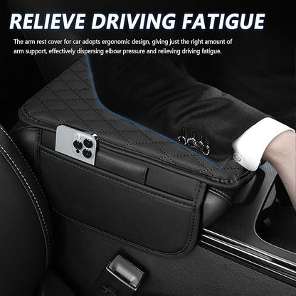 Leather Waterproof Armrest Seat Box Cover Pad Protector