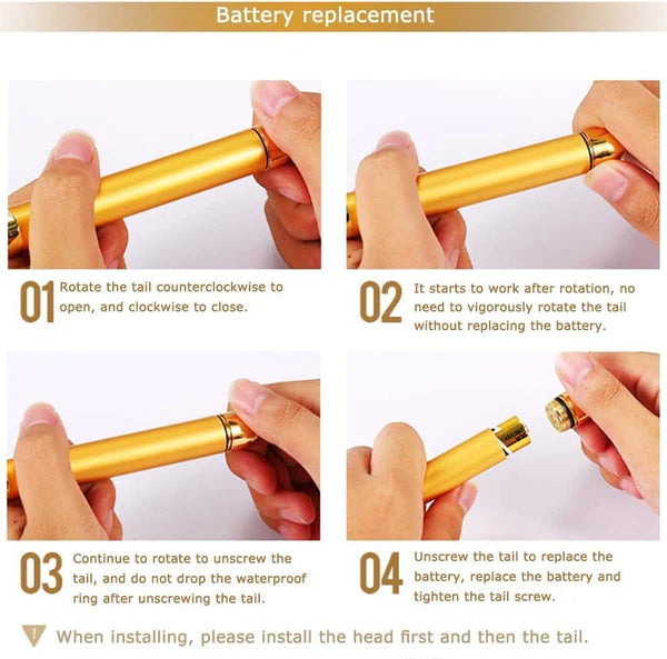 24K Gold Electric Facial Massage Roller